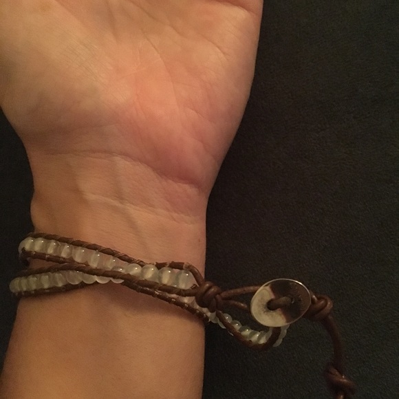 Nwot brown/clear double wrap bracelet - Picture 2 of 8